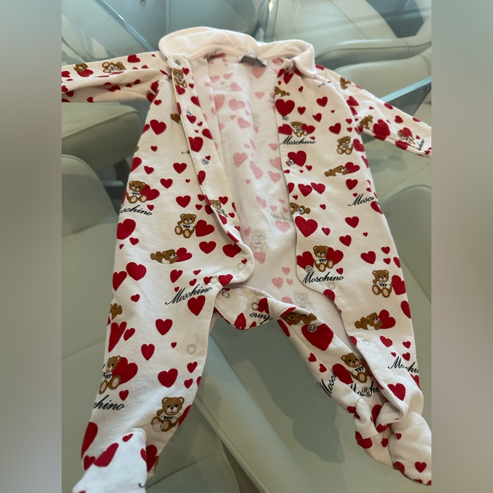 Moschino White and Red Kids One Piece